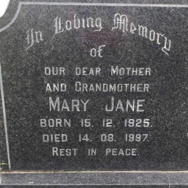 PITT Mary Jane 1925-1997