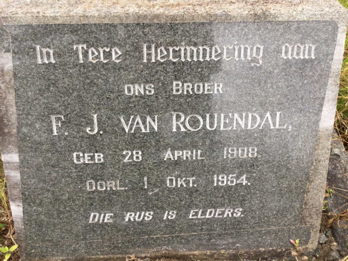 ROUENDAL F.J., van 1908-1954
