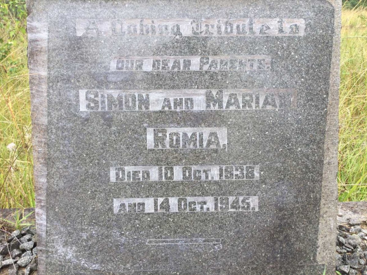 ROMIA Simon -1938 &amp; Maria -1945