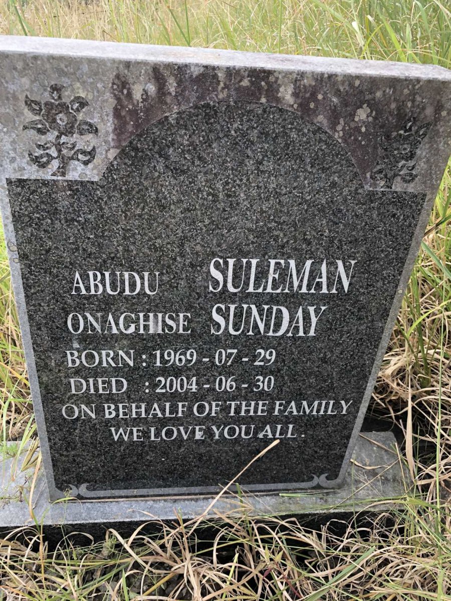 SUNDAY Abudu Suleman Onaghise 1969-2004