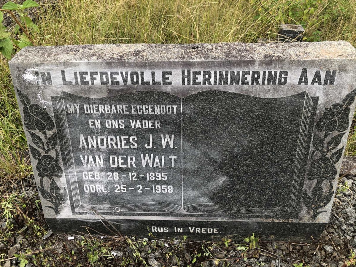 WALT Andries J.W., van der 1895-1958