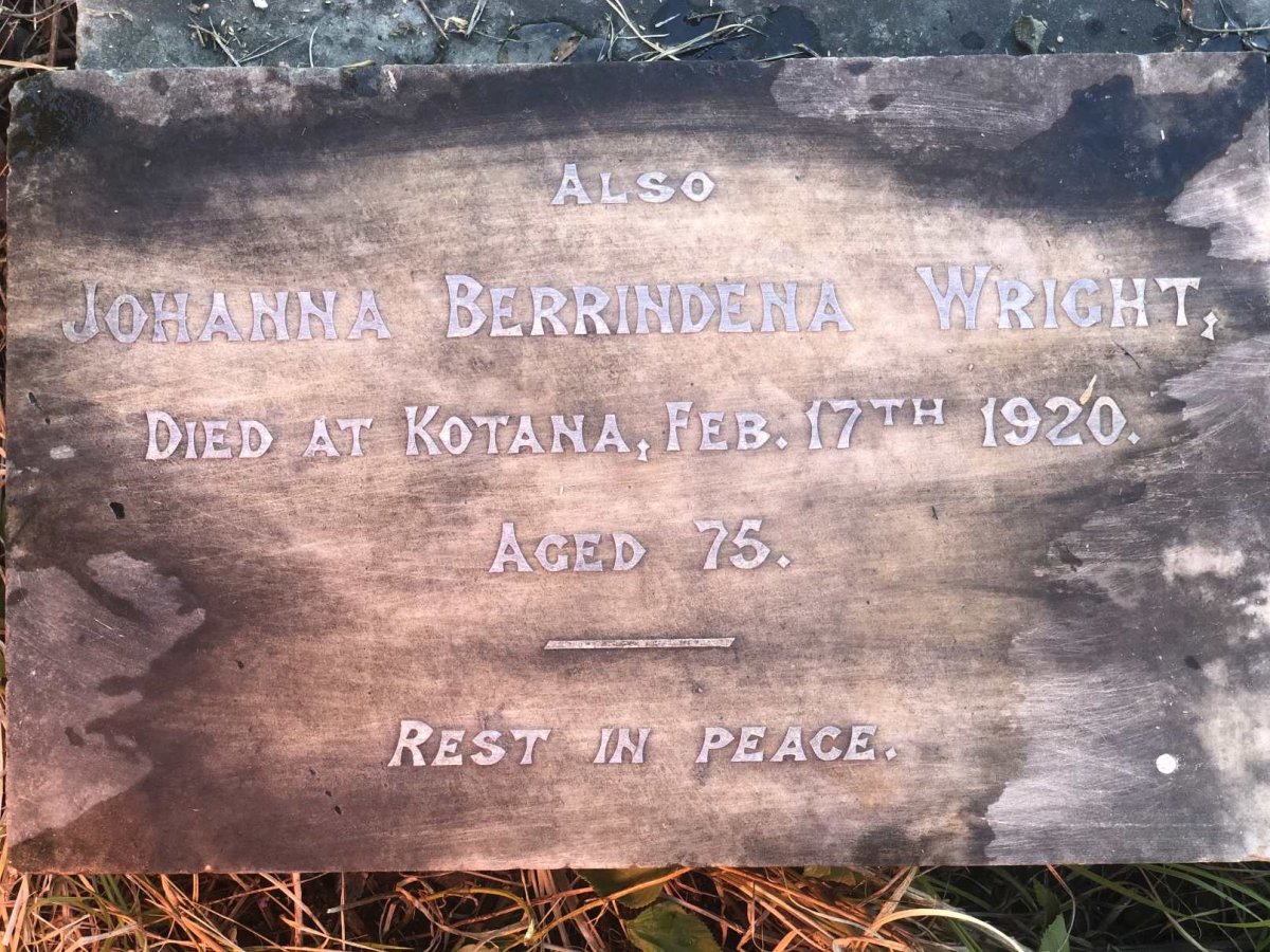 WRIGHT Johanna Berrindena -1920