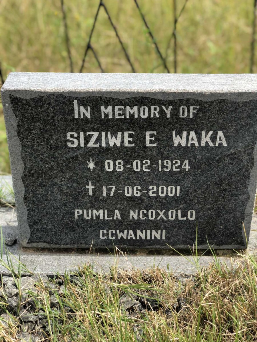 WAKA Siziwe E. 1924-2001