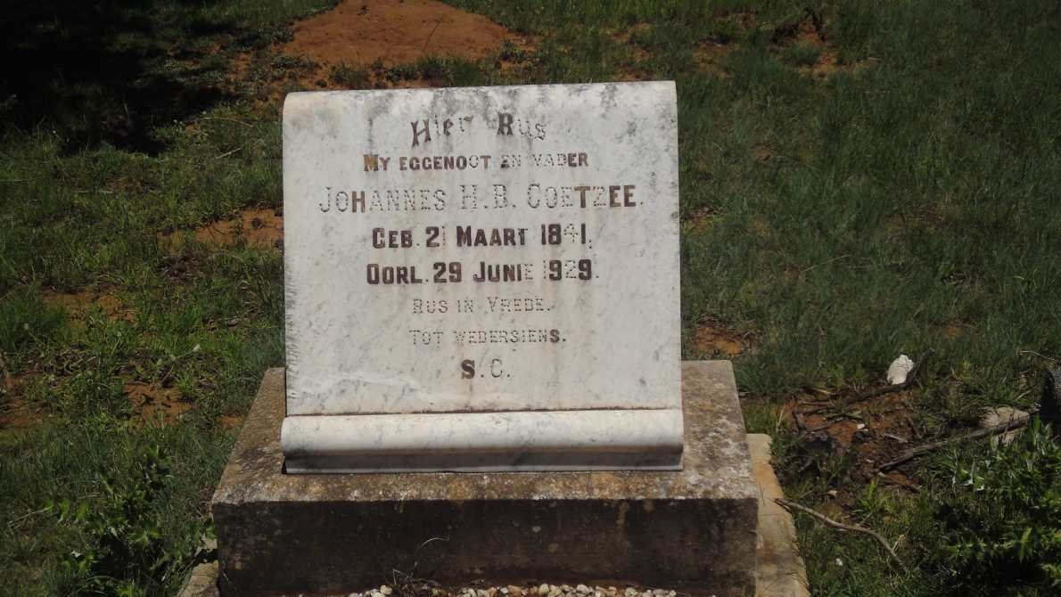 COETZEE Johannes H.B. 1841-1929