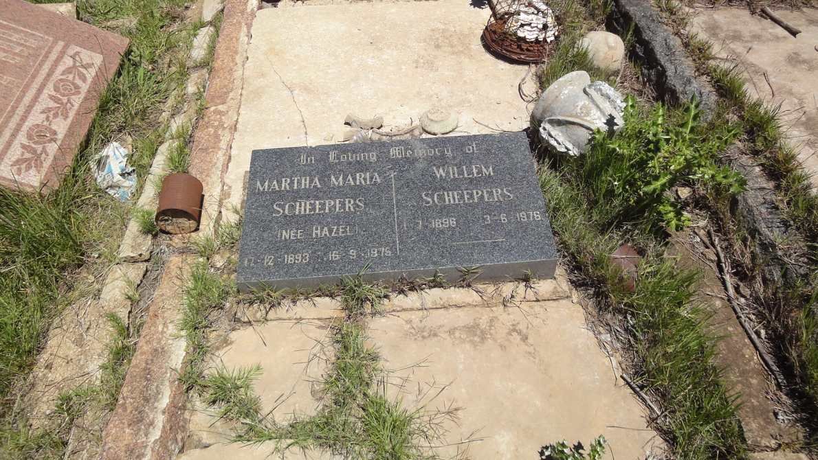 SCHEEPERS Willem 1896-1976 &amp; Martha Maria HAZEL 1893-1976