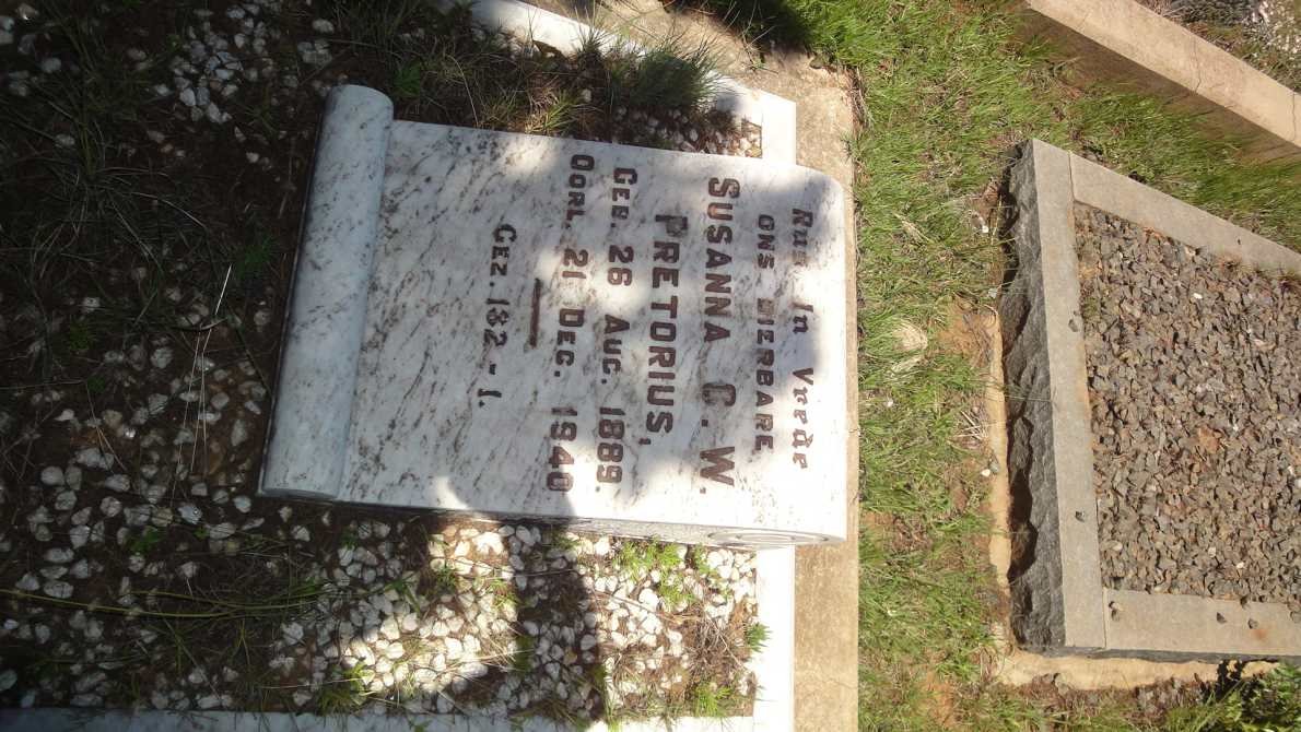 PRETORIUS Susanna C.W. 1889-1940