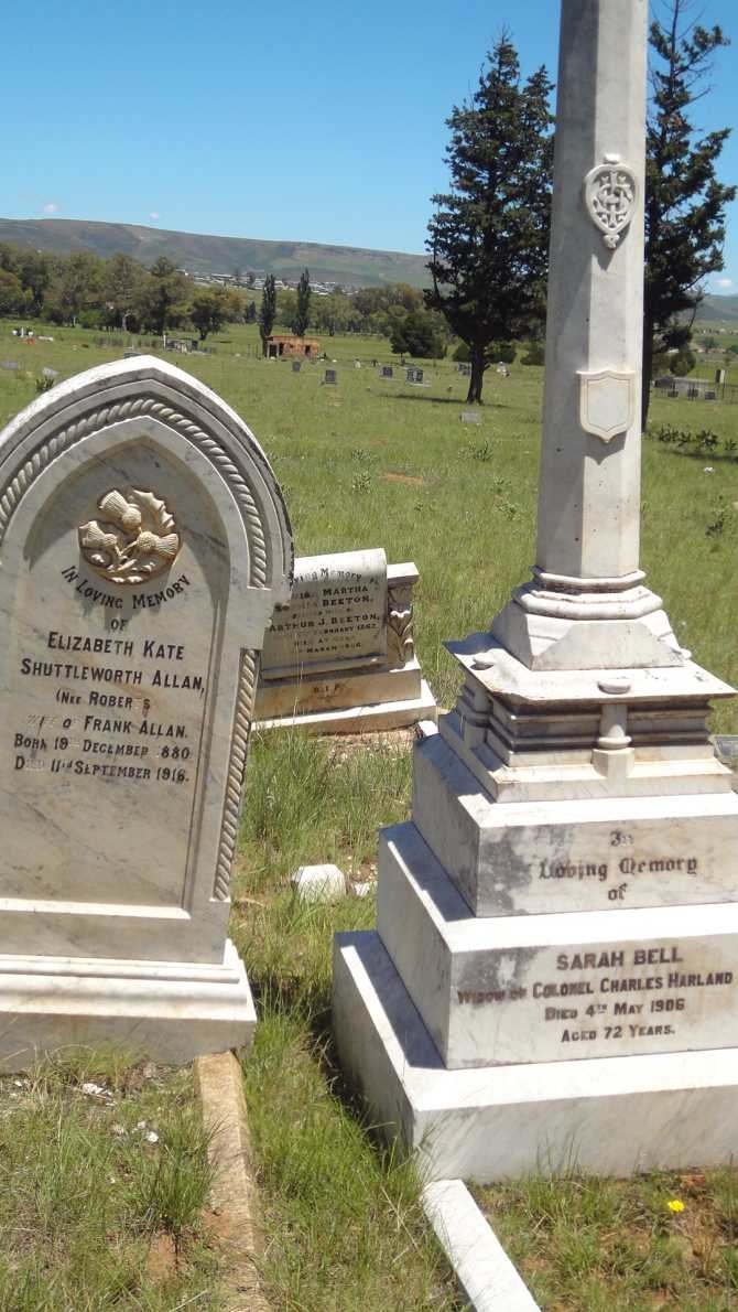ALLAN Elizabeth Kate Shuttleworth nee ROBERTS 1880-1916 :: BELL Sarah formerly HARLAND -1906