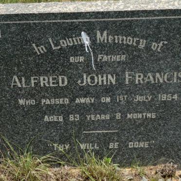 FRANCIS Alfred John -1954
