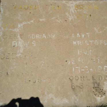 BUYS Gert Adriaan 18?2-19?6 :: BUYS Tjaart Christofel 1904-1974