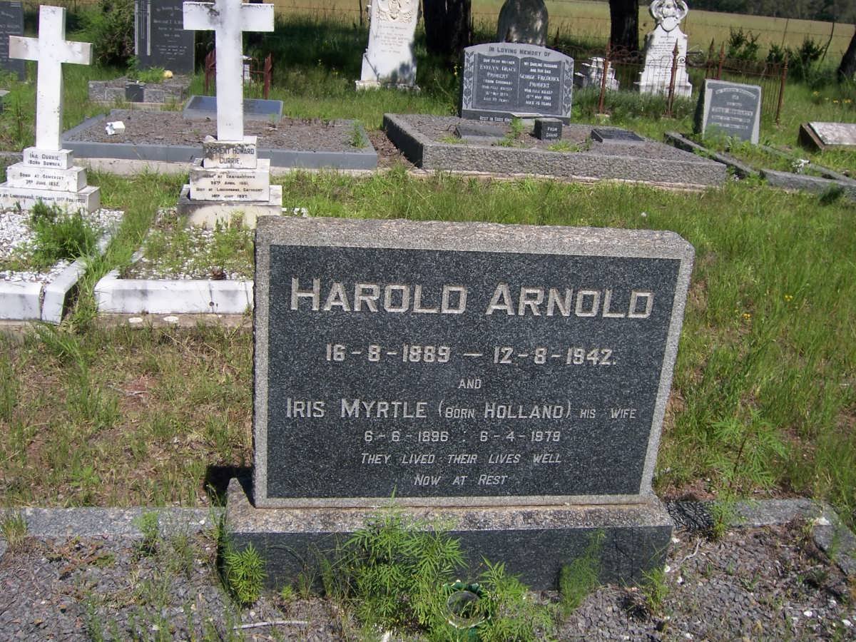 ARNOLD Harold 1889-1942 &amp; Iris Myrtle HOLLAND 1896-1979