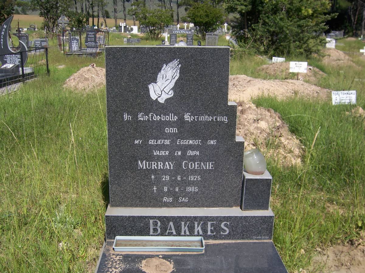 BAKKES Murray Coenie 1925-1985