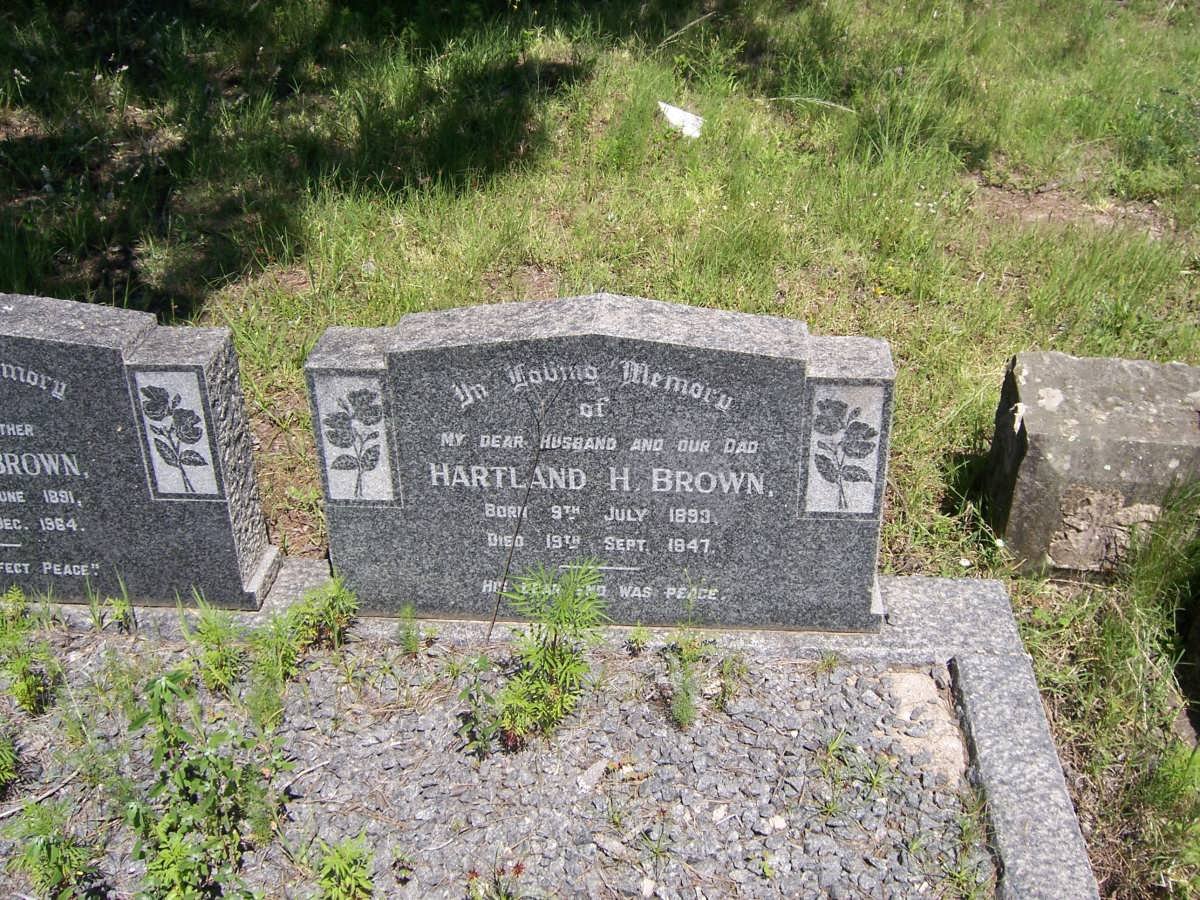 BROWN Hartland H. 1893-1947 &amp; Jane M. 1891-1964