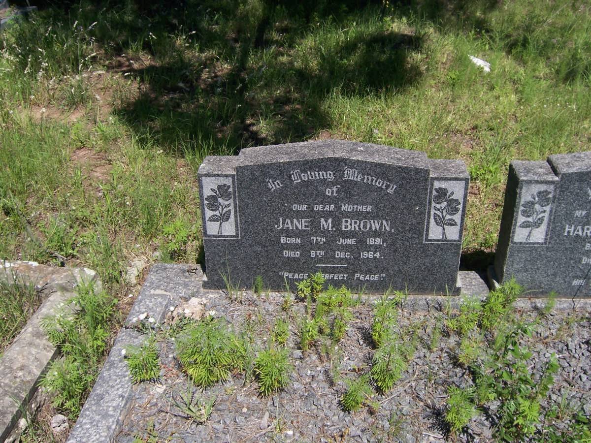 BROWN Jane M. 1891-1964