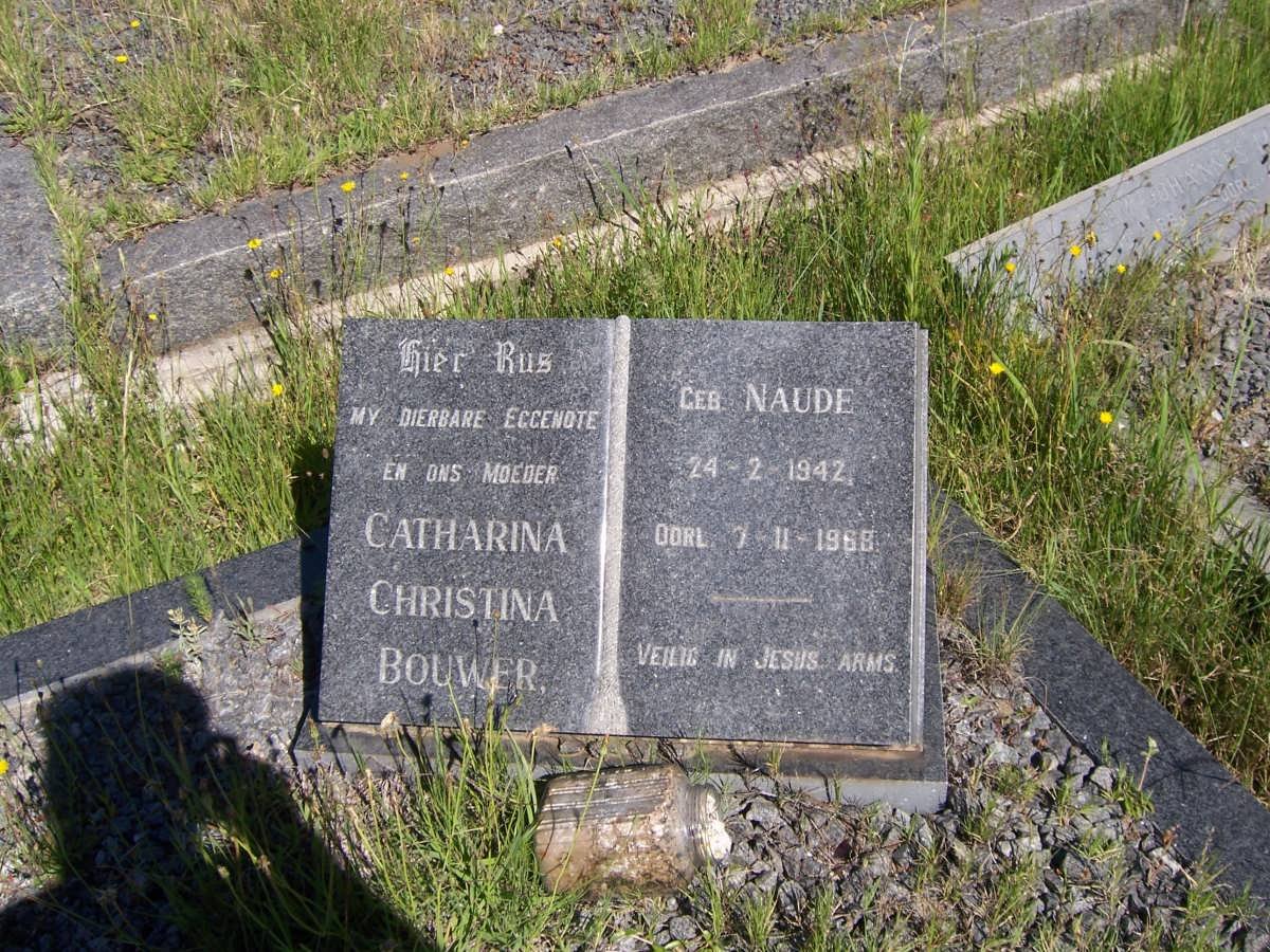 BOUWER Catharina Christina nee NAUDE 1942-1968