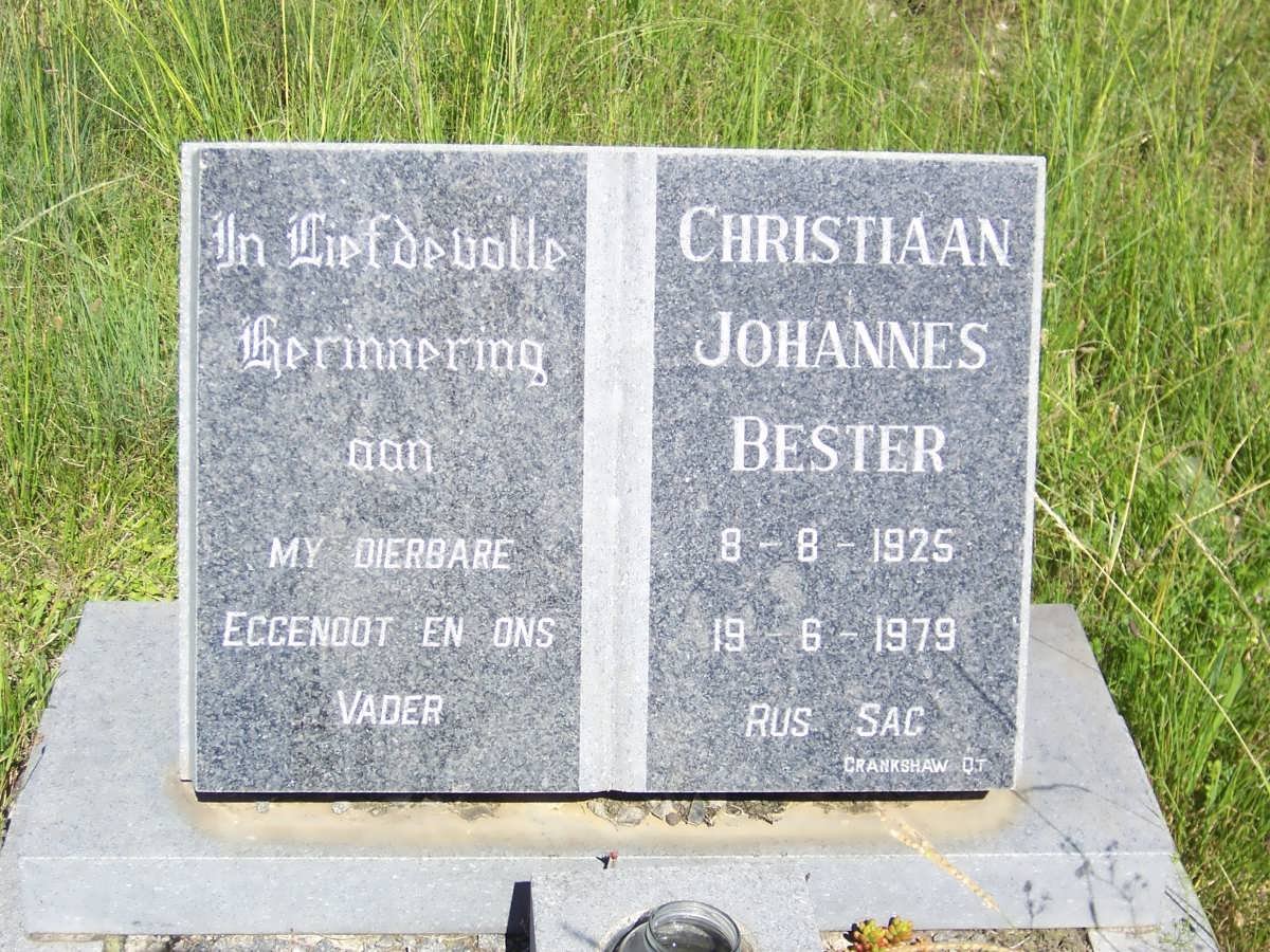 BESTER Christiaan Johannes 1925-1979