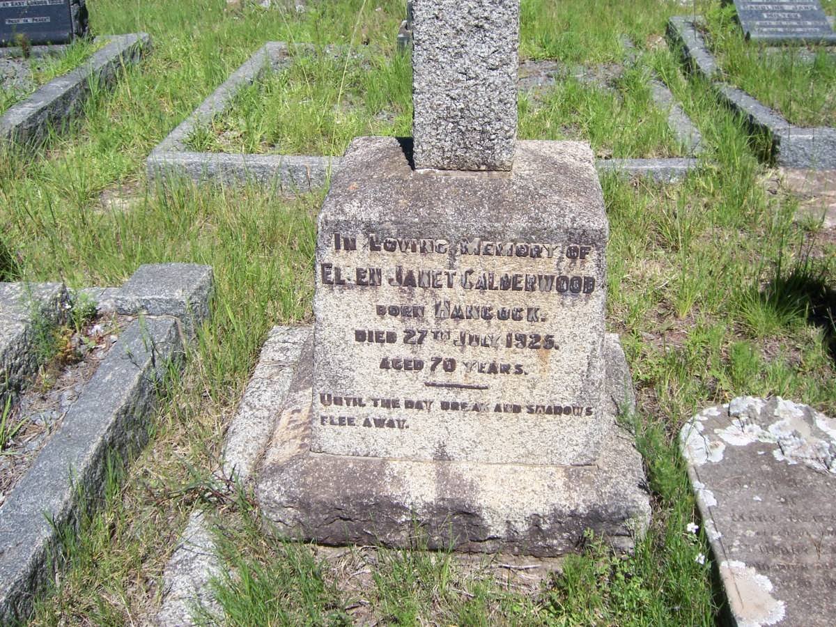 CALDERWOOD Ellen Janet nee HANCOCK -1925