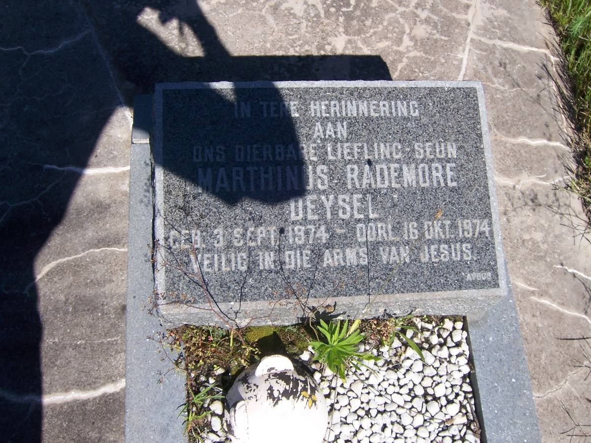 DEYSEL Marthinus Rademore 1974-1974