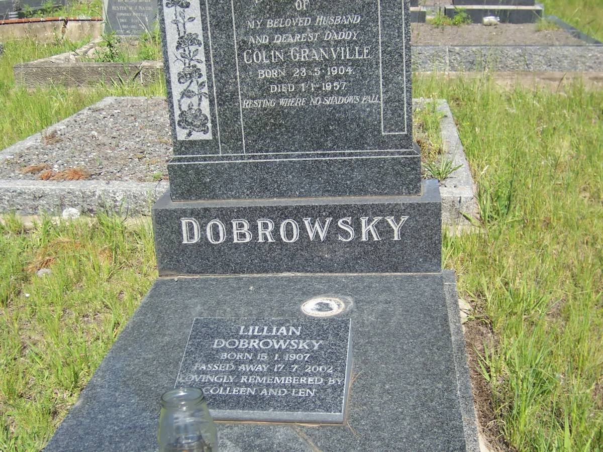DOBROWSKY Colin Granville 1904-1957 &amp; Lillian 1907-2002