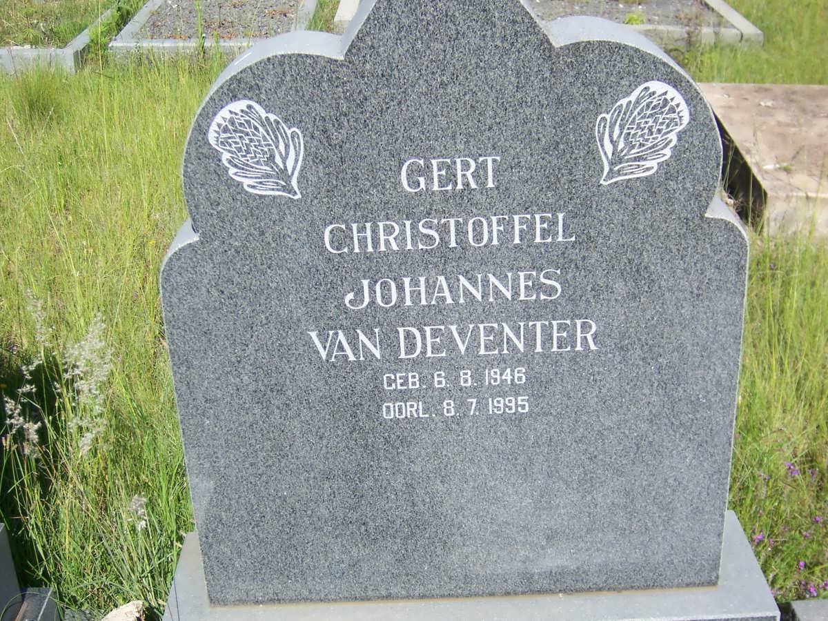 DEVENTER Gert Christoffel Johannes, van 1946-1995