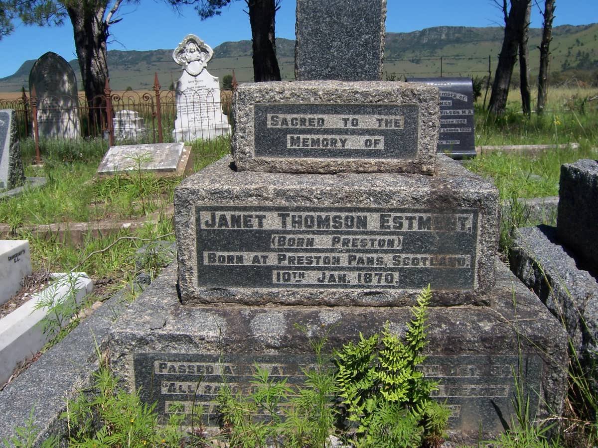 ESTMENT Janet Thomson nee PRESTON 1870-1941