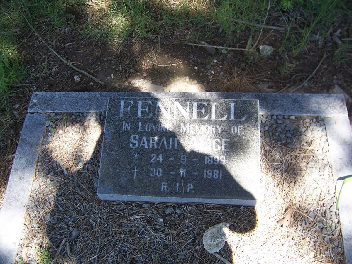 FENNELL Sarah Alice 1899-1981