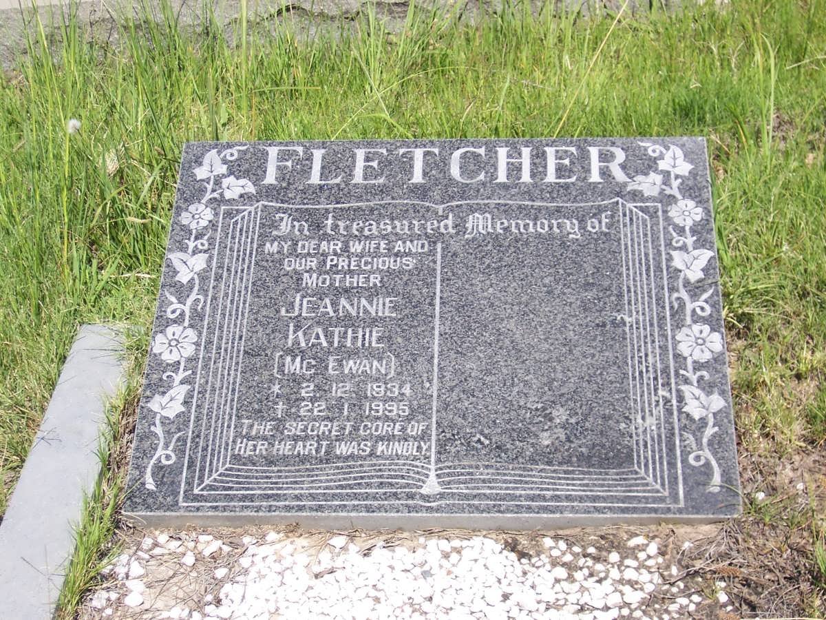 FLETCHER Jeannie Kathie nee McEWAN 1934-1995