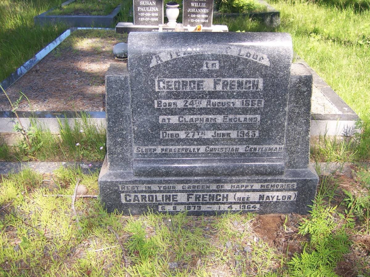 FRENCH George 1869-1945 &amp; Caroline NAYLOR 1873-1964