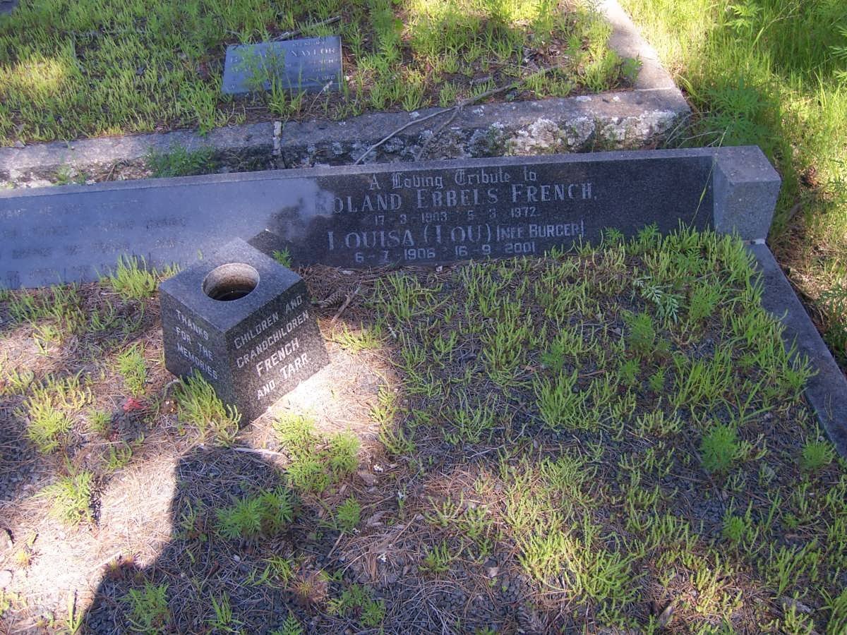 FRENCH Roland Ebbels 1903-1972 &amp; Louisa BURGER 1906-2001