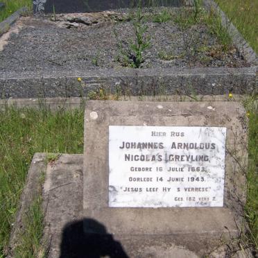 GREYLING Johannes Arnoldus Nicolas 1863-1943