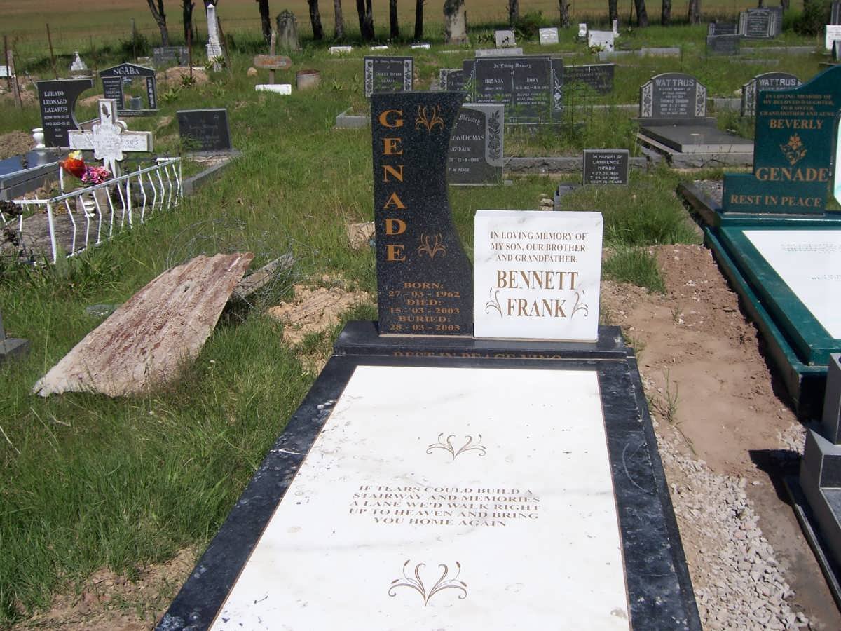 GENADE Bennett Frank 1962-2003