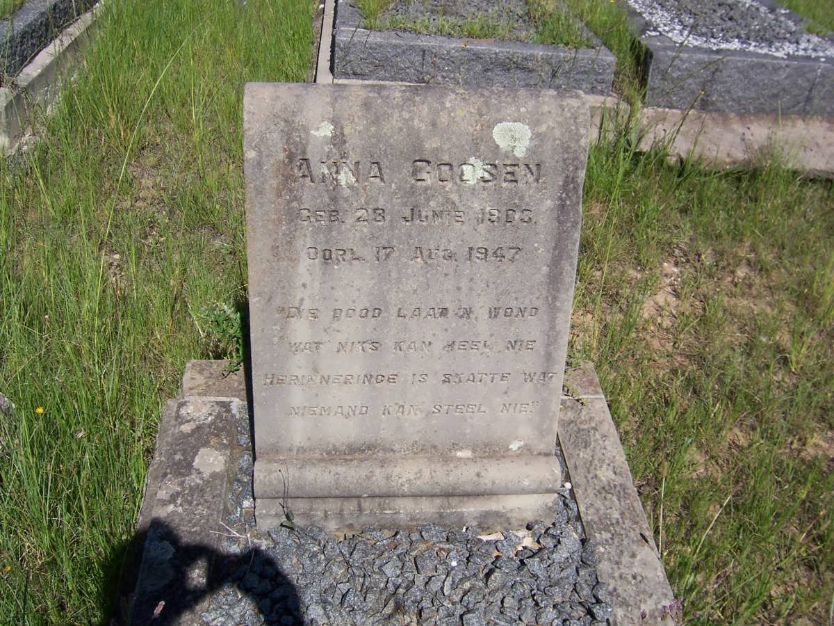 GOOSEN Anna 1905-1947