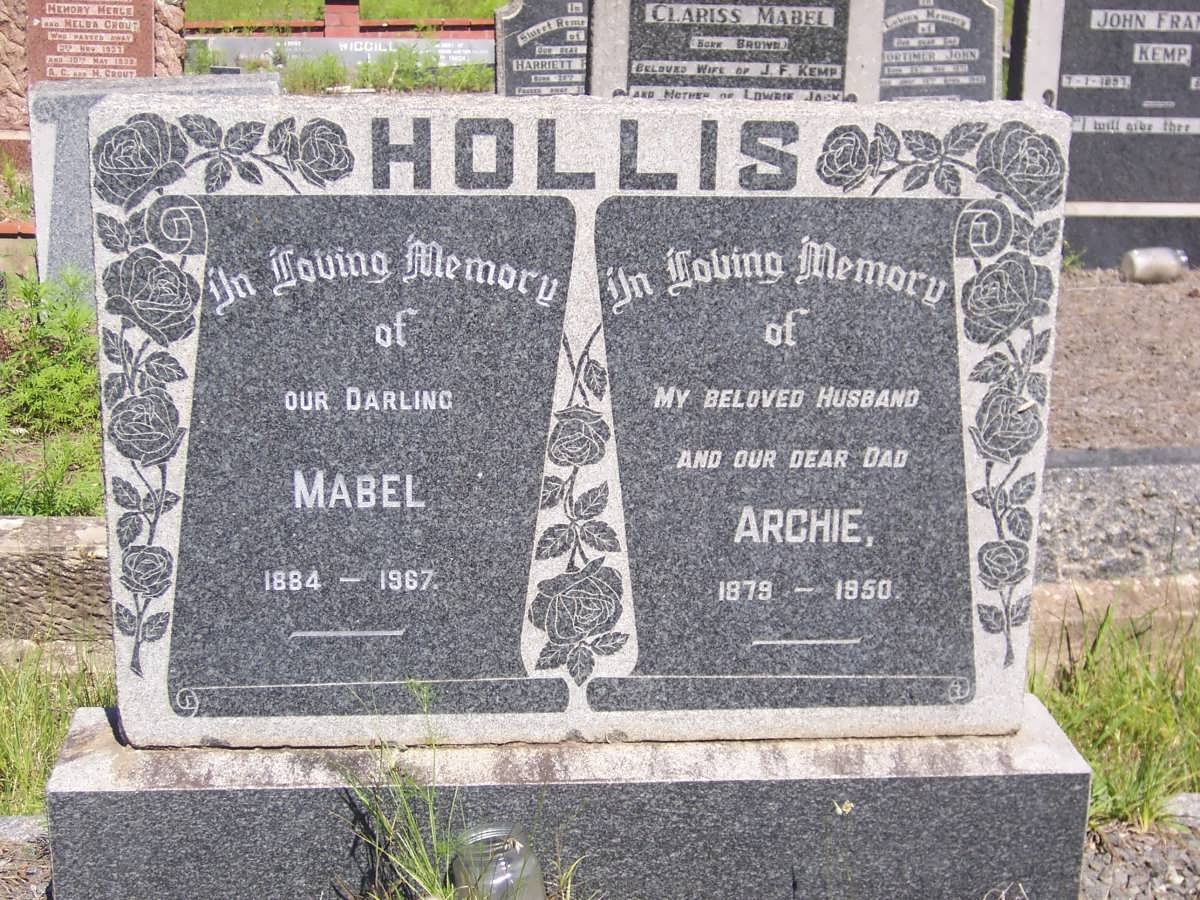 HOLLIS Archie 1879-1950 &amp; Mabel 1884-1967