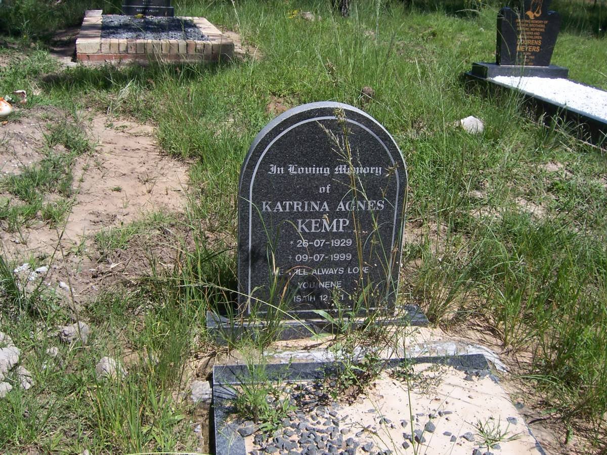 KEMP Katrina Agnes 1929-1999