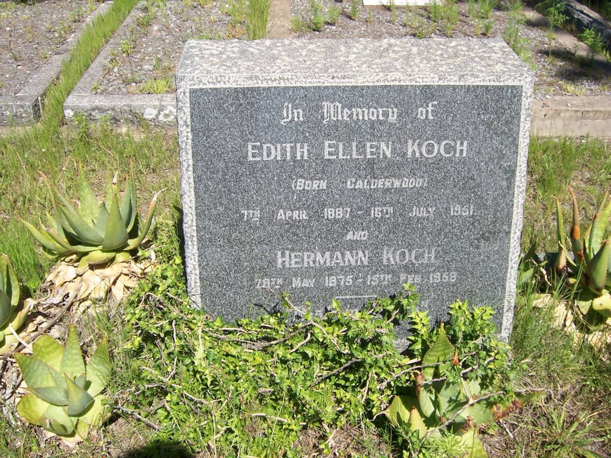 KOCH Hermann 1875-1968 &amp; Edith Ellen CALDERWOOD 1887-1951