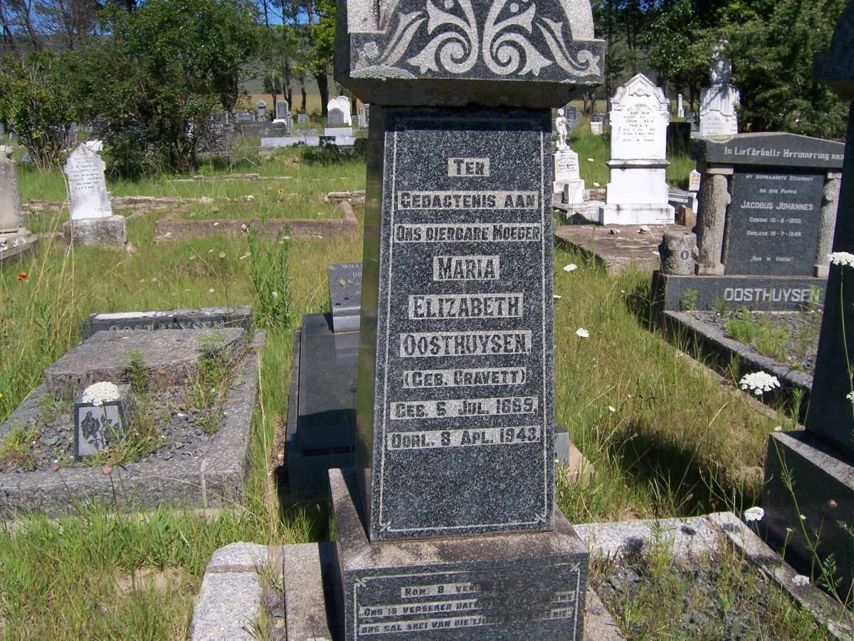OOSTHUYSEN Maria Elizabeth nee GRAVETT 1869-1943