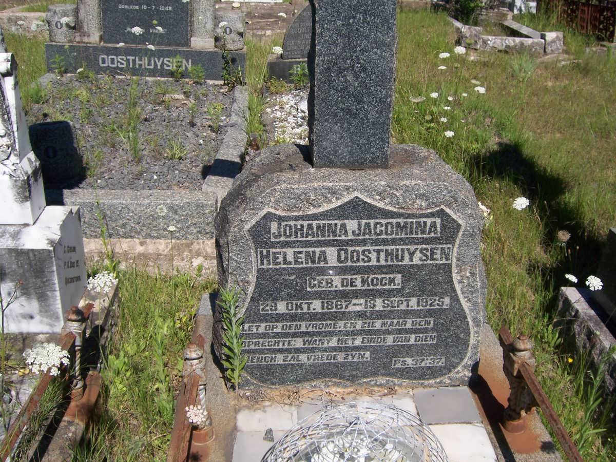 OOSTHUYSEN Johanna Jacomina Helena nee de KOCK 1867-1925