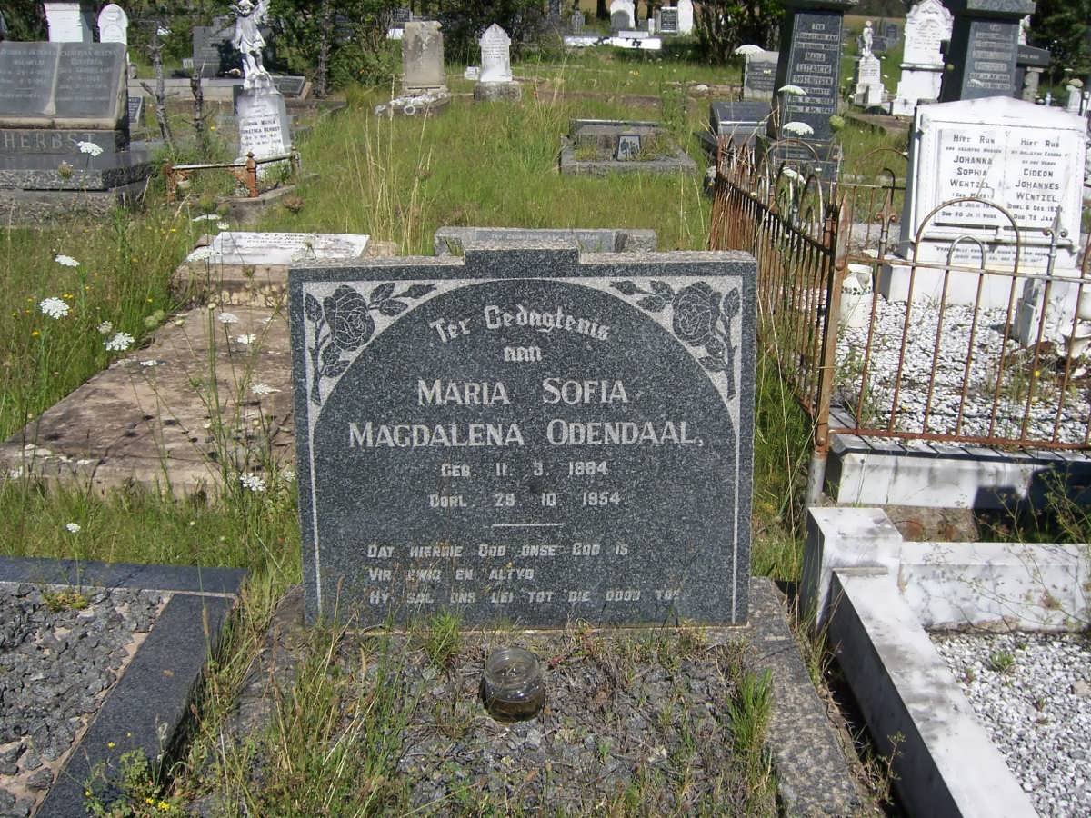 ODENDAAL Maria Sofia Magdalena 1884-1954