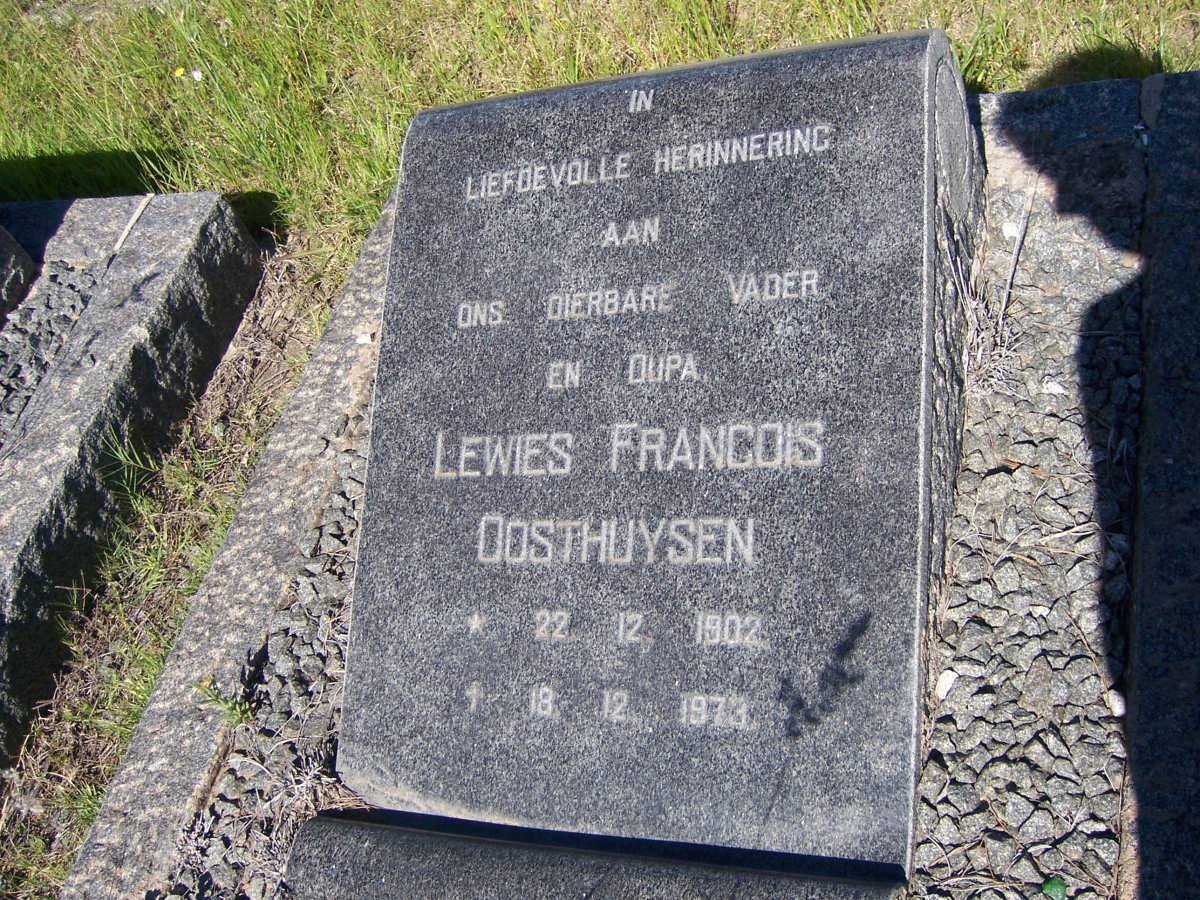 OOSTHUYSEN Lewies Francois 1902-1973