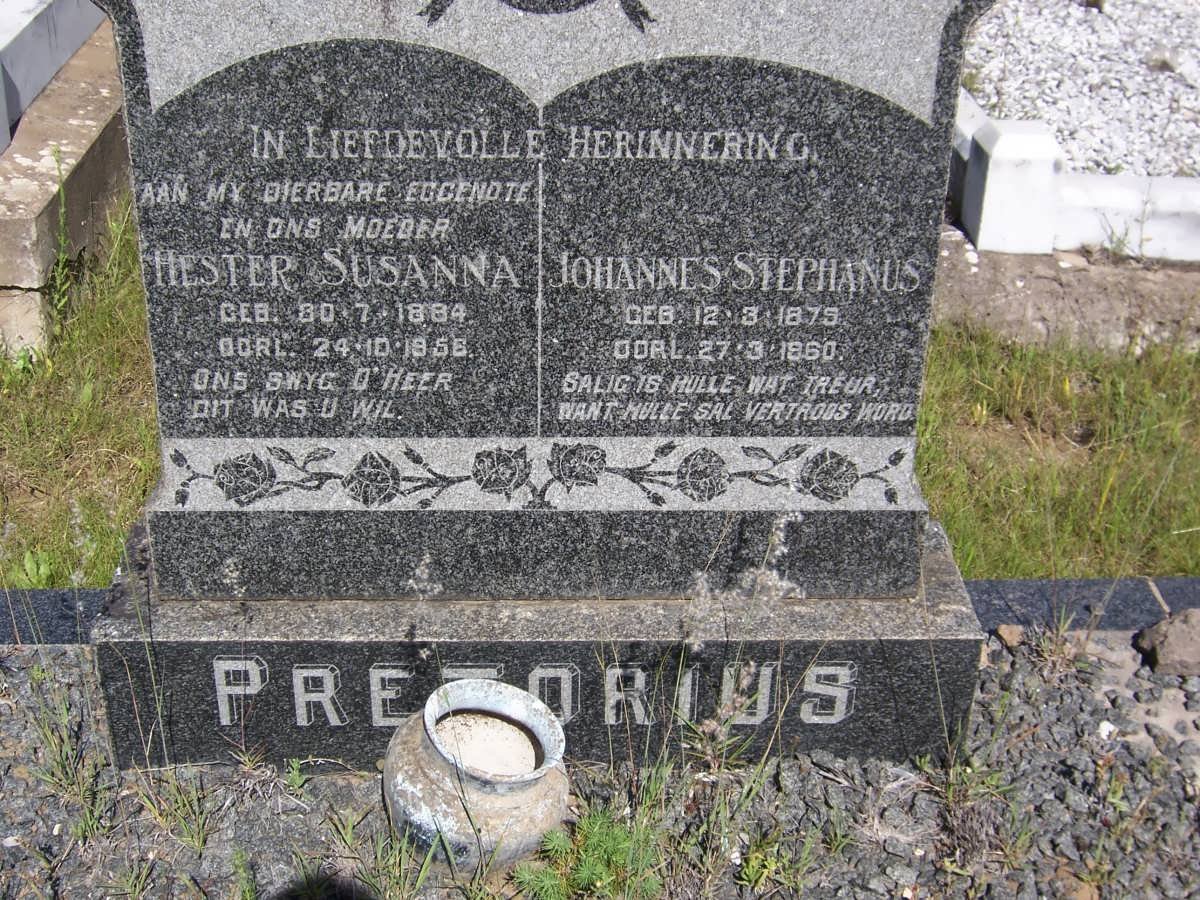 PRETORIUS Johannes Stephanus 1875-1960 &amp; Hester Susanna 1884-1956