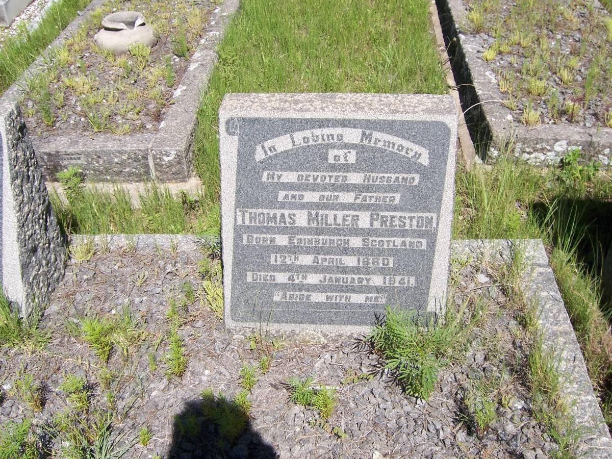 PRESTON Thomas Miller 1880-1941 &amp; Blanche Ruth PEDLAR 1883-1952