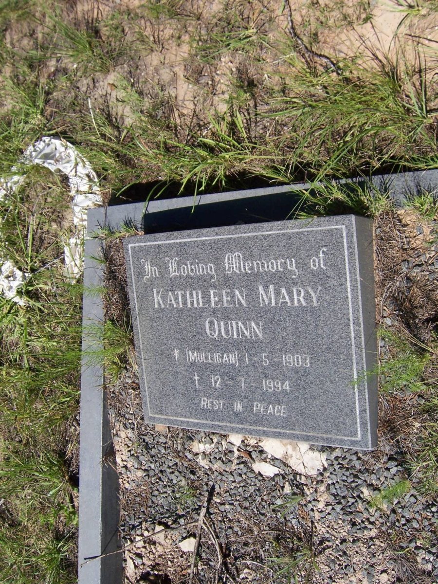 QUINN Kathleen Mary nee MULLIGAN 1903-1994