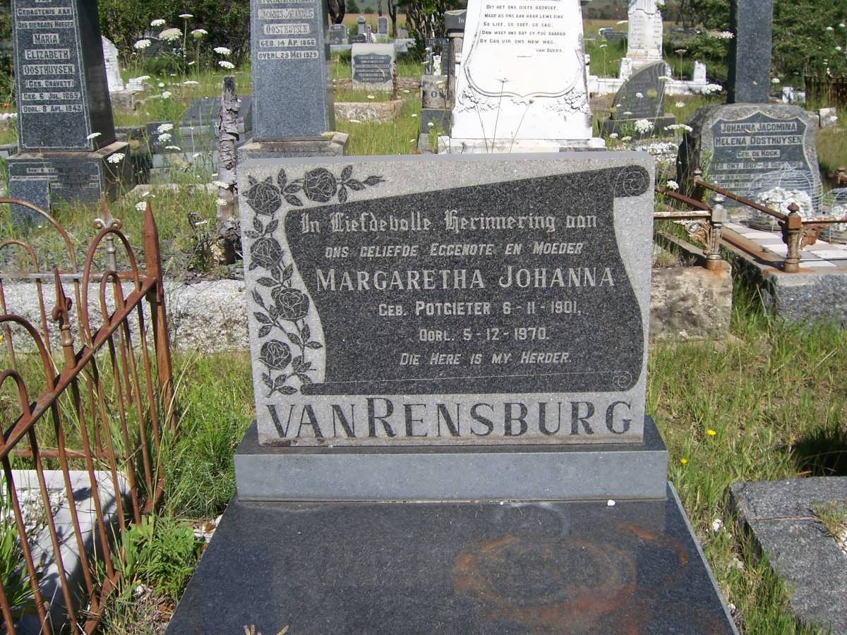 RENSBURG Margaretha Johanna, van nee POTGIETER 1901-1970
