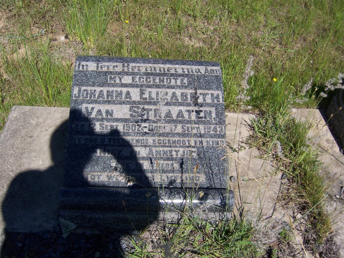 STRAATEN Johanna Elizabeth, van 1902-1943