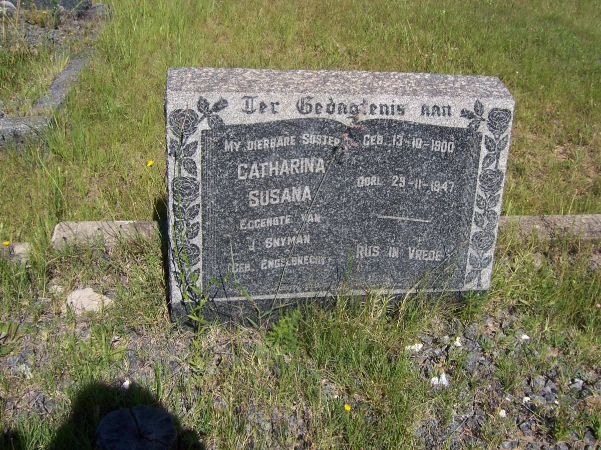 SNYMAN Catharina Susana nee ENGELBRECHT 1900-1947