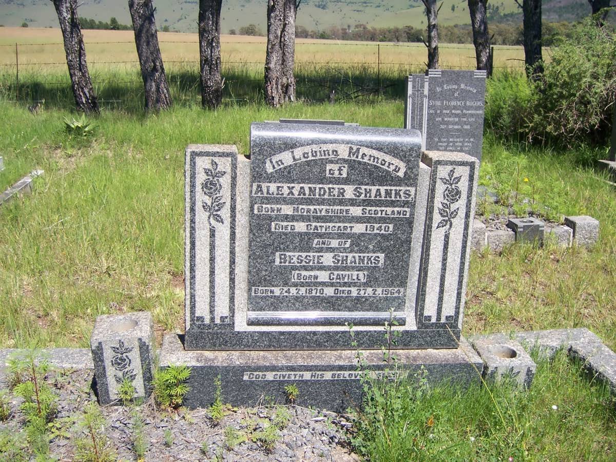 SHANKS Alexander -1940 &amp; Bessie CAVILL 1870-1964