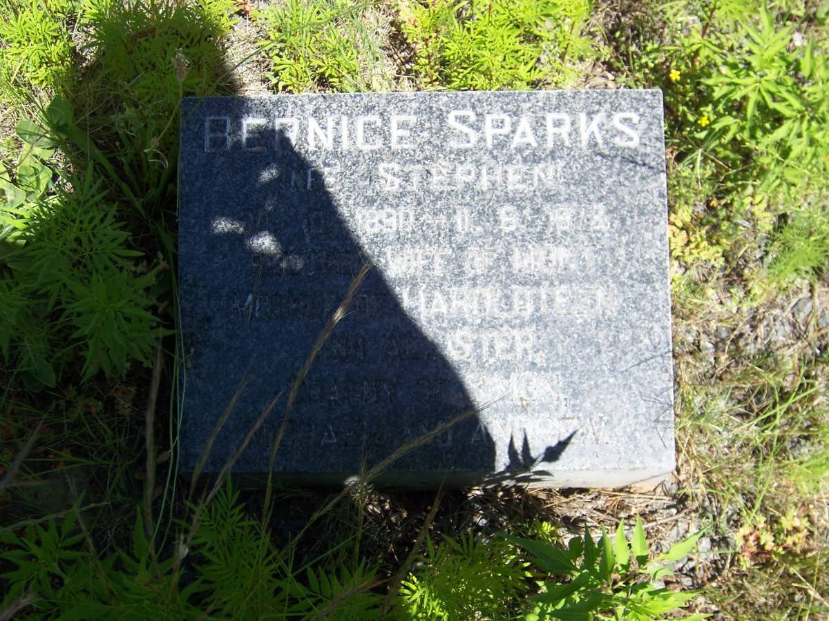 SPARKS Bernice nee STEPHEN 1890-1978