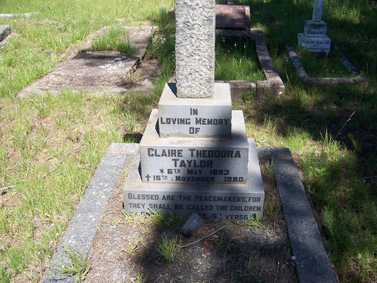 TAYLOR Claire Theodora 1883-1980