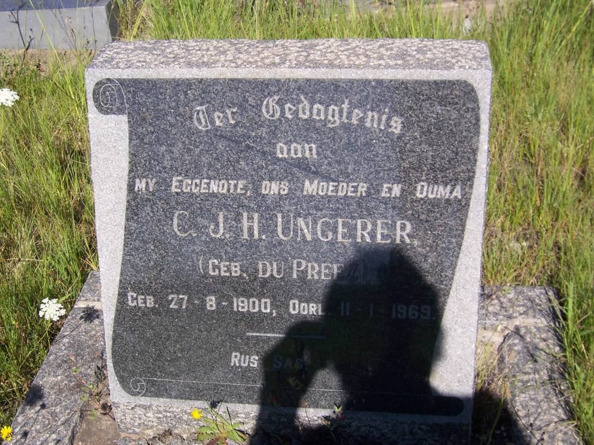 UNGERER C.J.H. nee du PREEZ 1900-1969