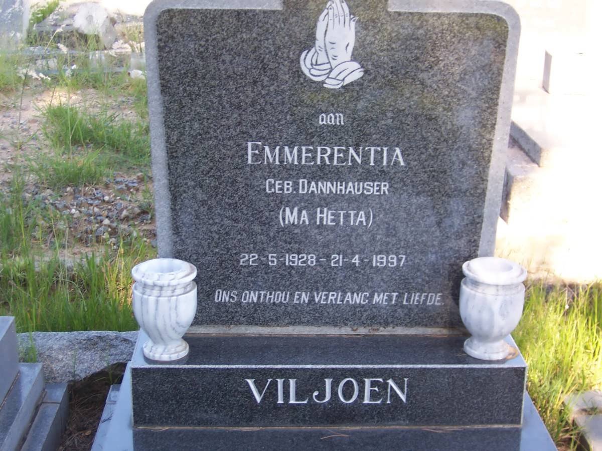 VILJOEN Emmerentia nee DANNHAUSER 1928-1997