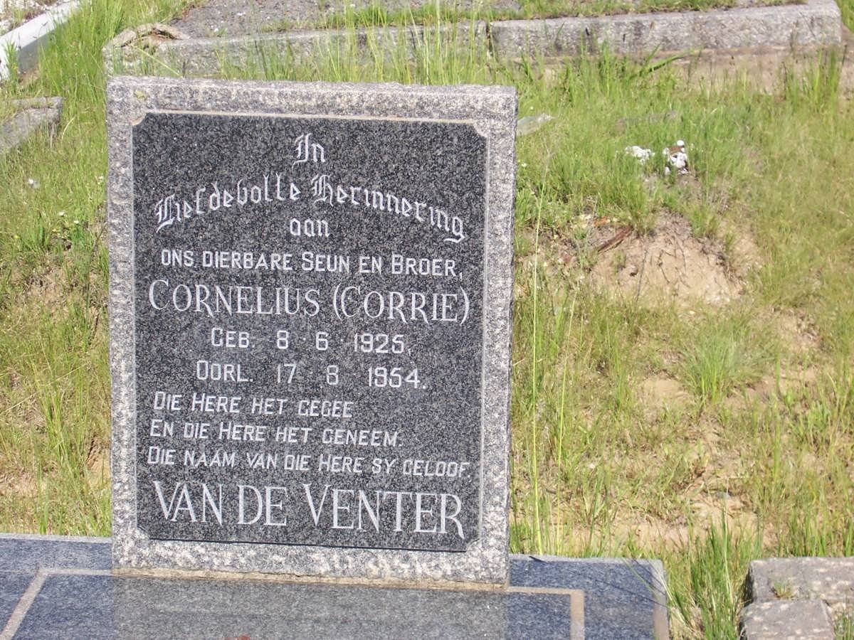 VENTER Cornelius, van de 1925-1954